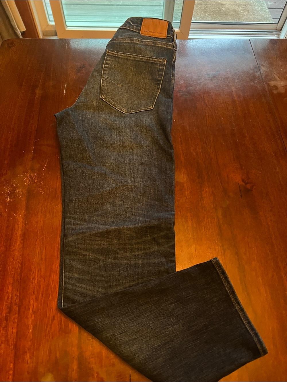American Eagle Outfitters Men's Dark Blue Straight Jeans